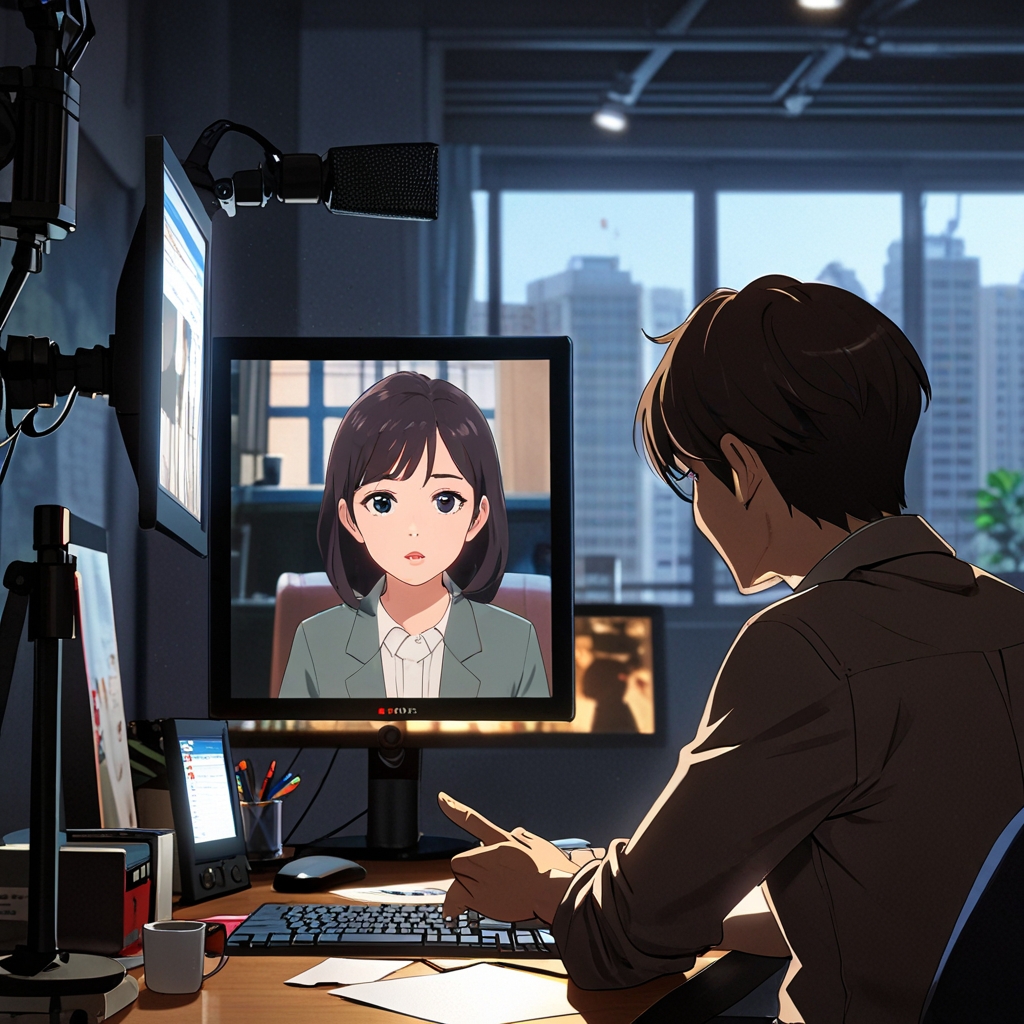 面談をしている人