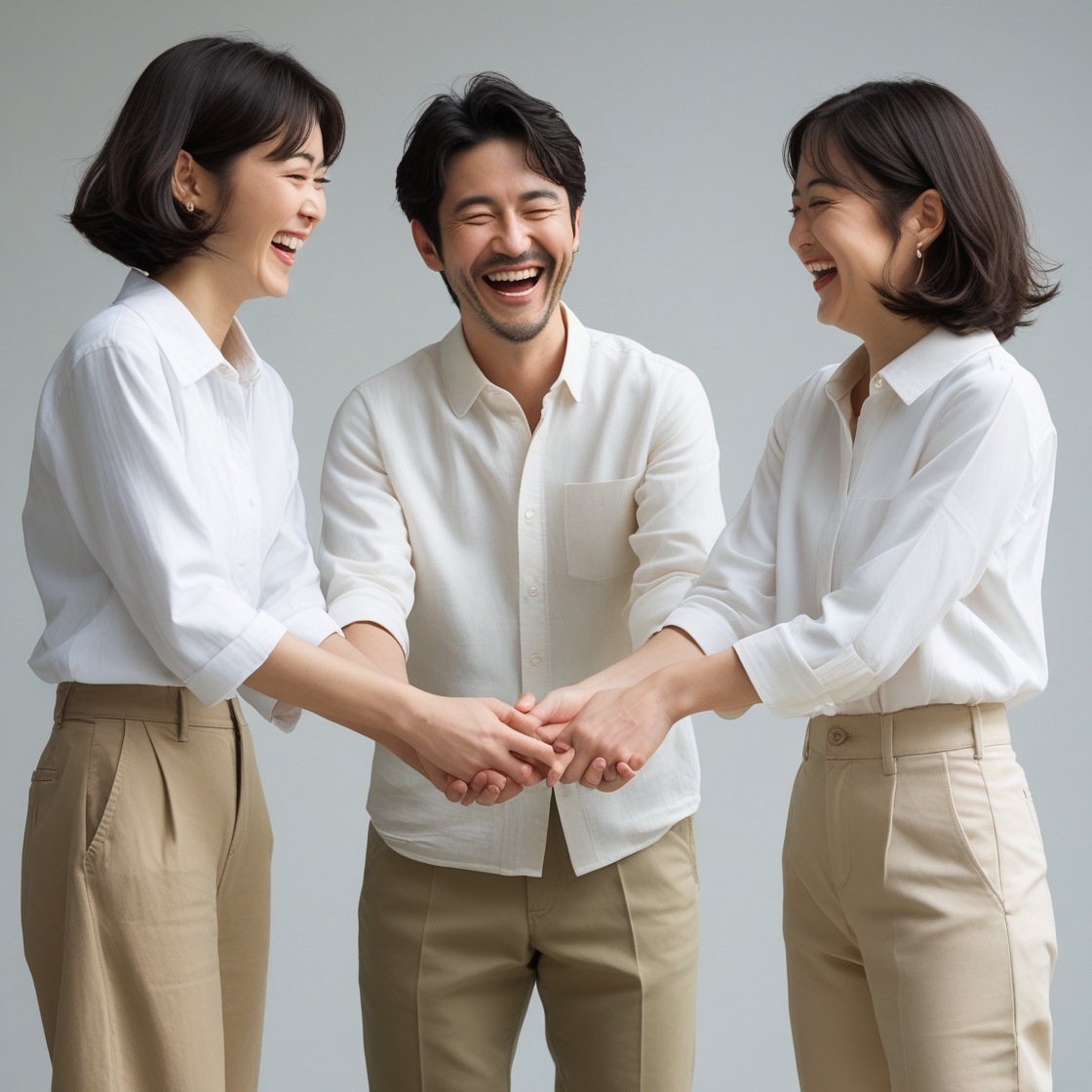 三人で仲良く